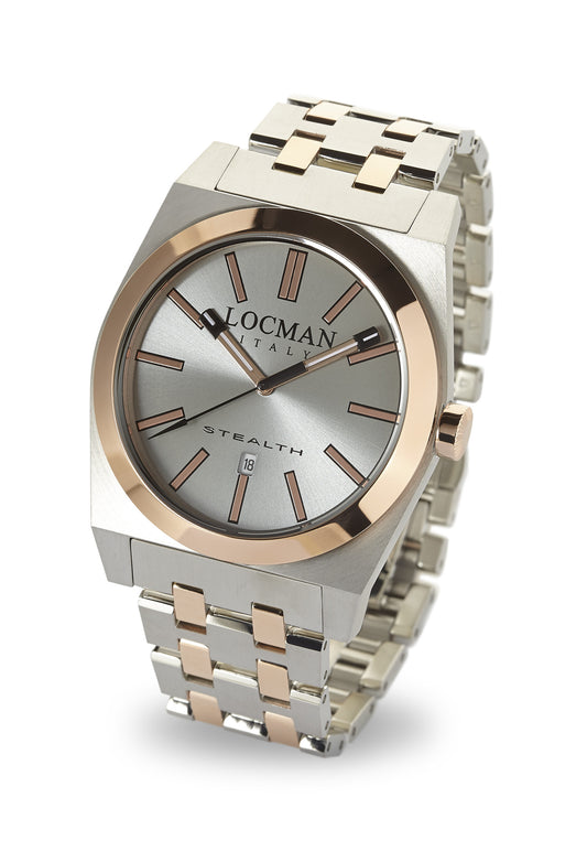 Orologio Locman Stealth Three Hands Quartz 43mm 02010RAGF5N0BAR