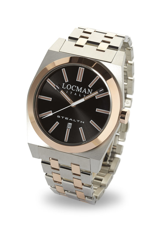 Orologio Locman Stealth Three Hands Quartz 43mm 02010RBKF5N0BAR