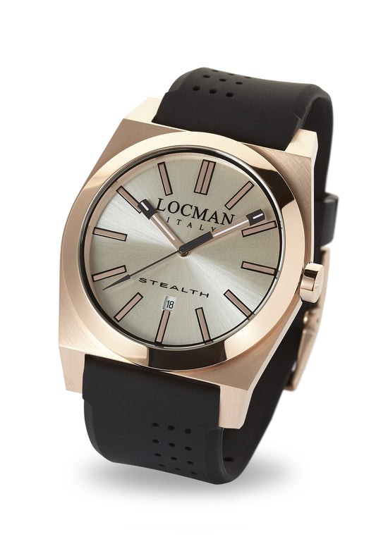 Orologio Locman Stealth Three Hands Quartz 43mm 0201RRAVF5N0SIK