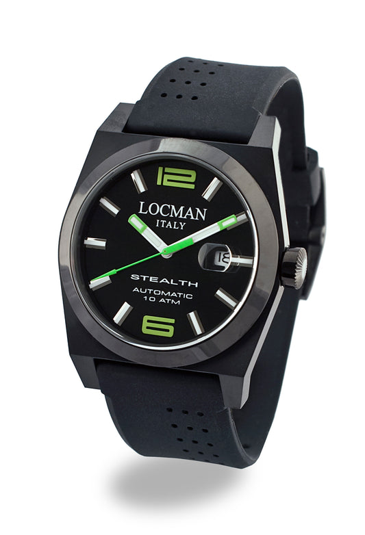 Orologio Locman Stealth Automatic 43mm 0205BKBKNGR0GOK