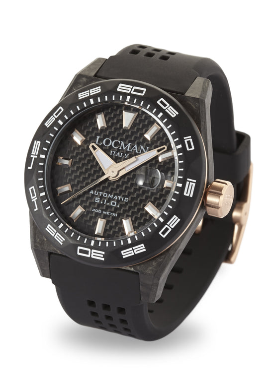 Orologio Locman Stealth 300MT Carbon Automatic 0216V4-CBCB5N0S2K