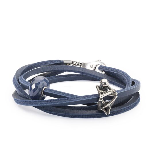 Bracciale Trollbeads Bracciale Cuoio Blu