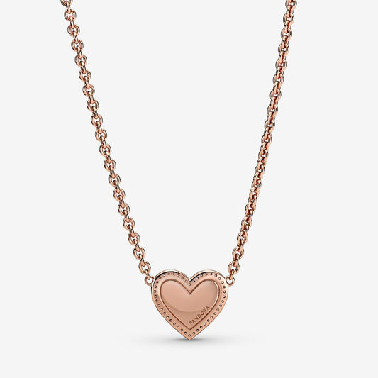 Collier Pandora con Cuore Spirale Rosa 389279C01-50