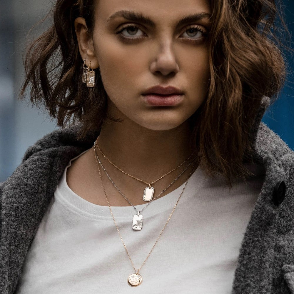Girocollo Rue Des Mille Medaglia Stars in the Sky - Catena Maglia Allungata Sottile GRZ 009 TD STE AU