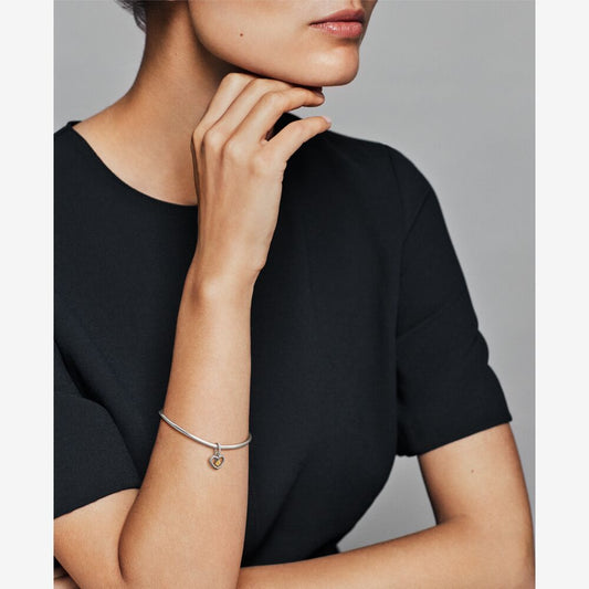 Charm Pendente Pandora A Cuore Color Miele Decorato Con Sfere 798854C11