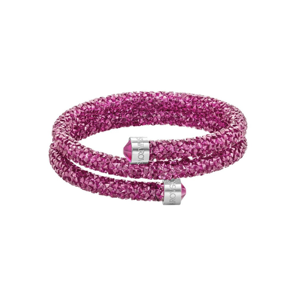Bracciale Doppio Swarovski Crystaldust Fucsia