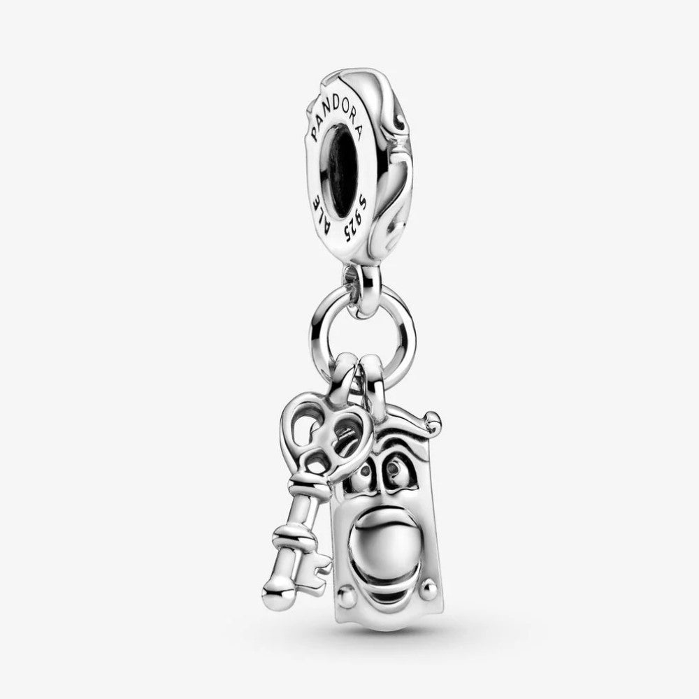 Pandora Disney Alice in Wonderland Key and Mr. Lock Pendant Charm 799344C00