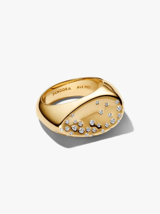 Anello Pandora Sigillo Grande con Pietre Luminose 164671C01