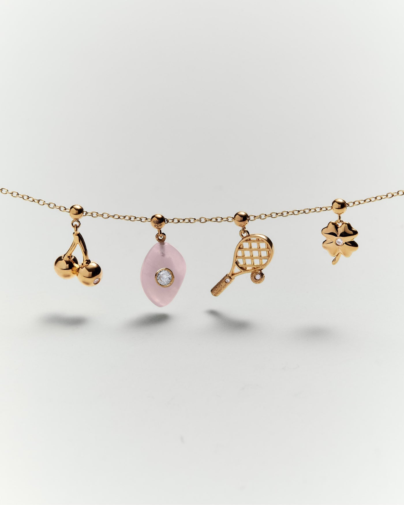 Charm PD PAOLA Love Rose Quartz Charm CH01-254-U