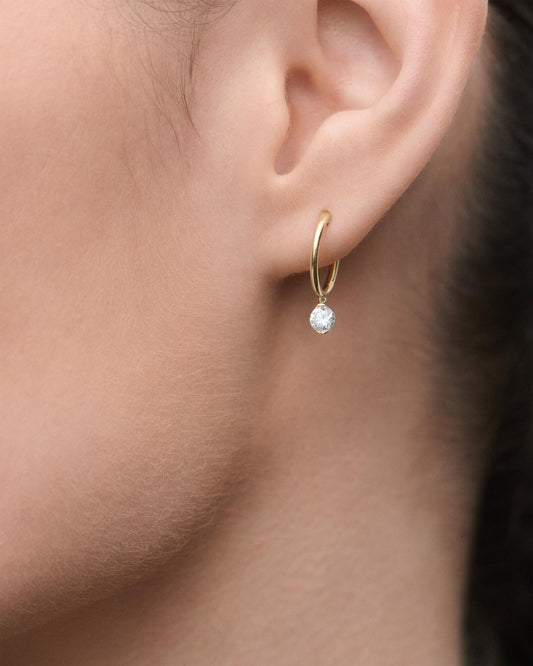 Orecchini PD PAOLA Orecchini a cerchio in diamante e oro Grace Mini AR05-F97