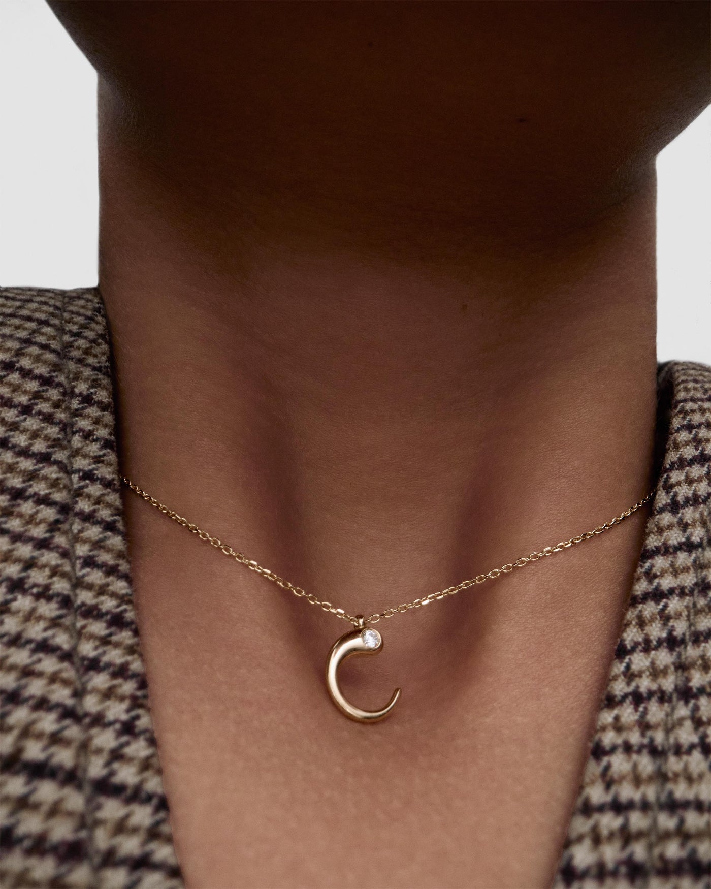 Collana PD PAOLA Collana con pendente iniziale C CO01-B76-U