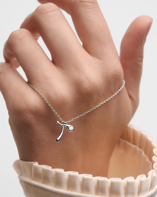 Collana PDPAOLA con ciondolo in argento con l’iniziale T CO02-B93-U
