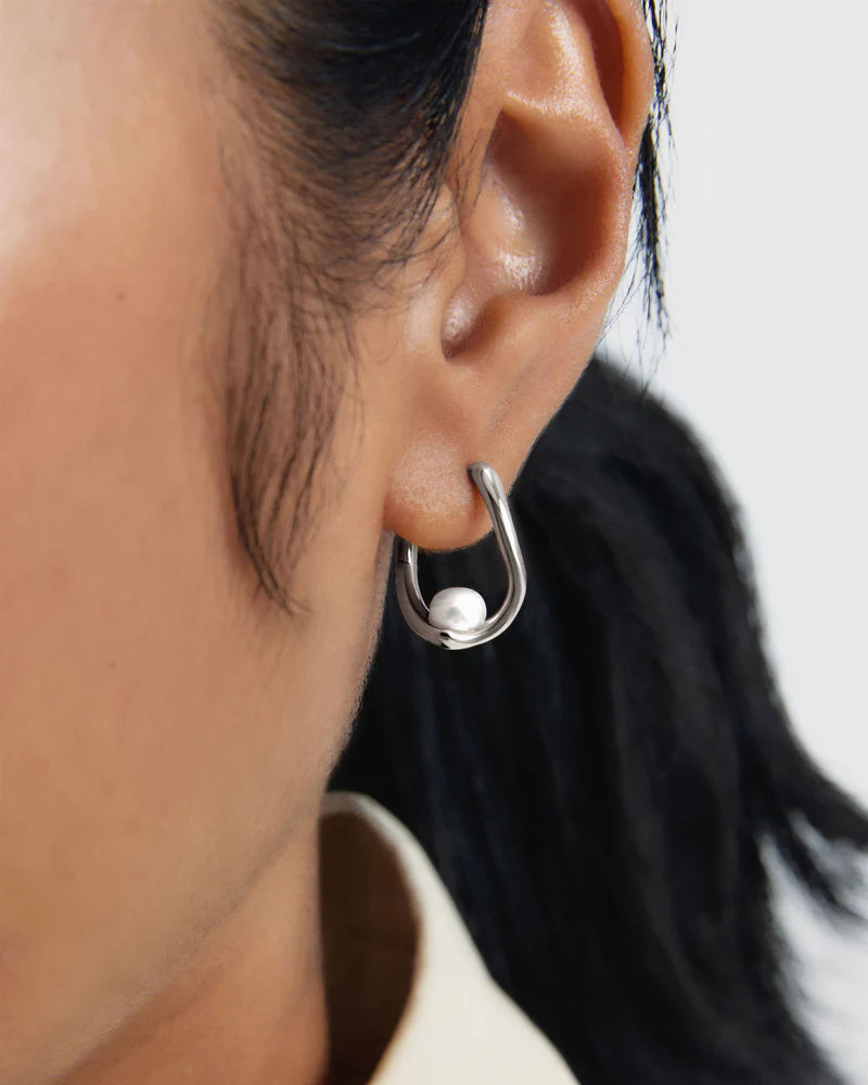 Orecchini PD PAOLA La Perla Aura Hoops Silver ARB2-G51-U