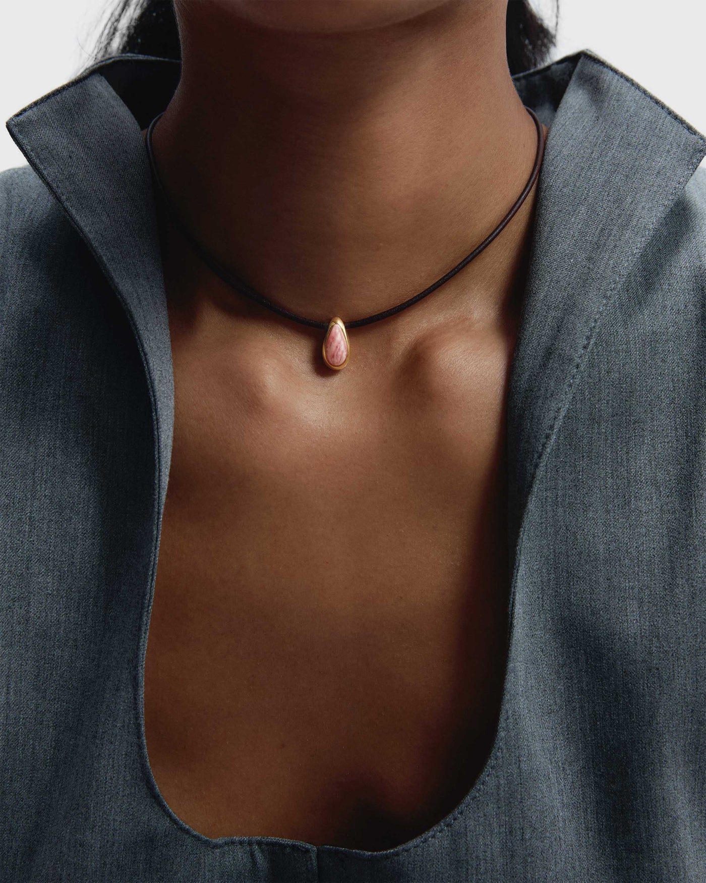 Collana PD PAOLA Rhodochrosite Luna Cord COB1-B49-U