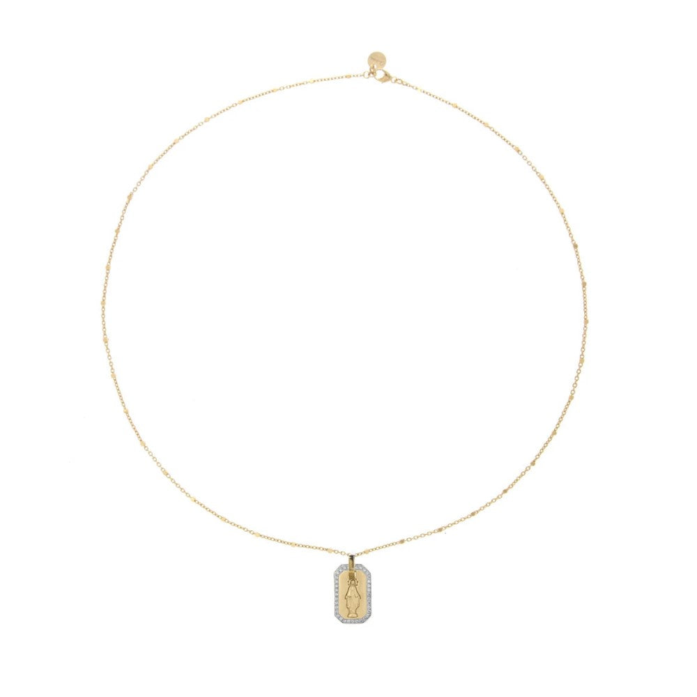 Girocollo Rue Des Mille Medaglia Madonnina - Catena e Punto GRZ-009RTMDAU-MNG