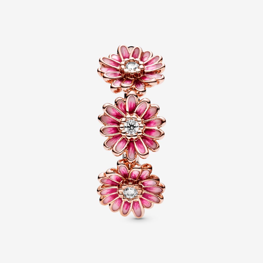 Pandora Ring with Three Pink Daisies 188792C01