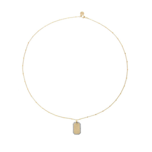 Girocollo Rue Des Mille Medaglia Texture Borchie - Catena e Punto GRZ-009RTBO