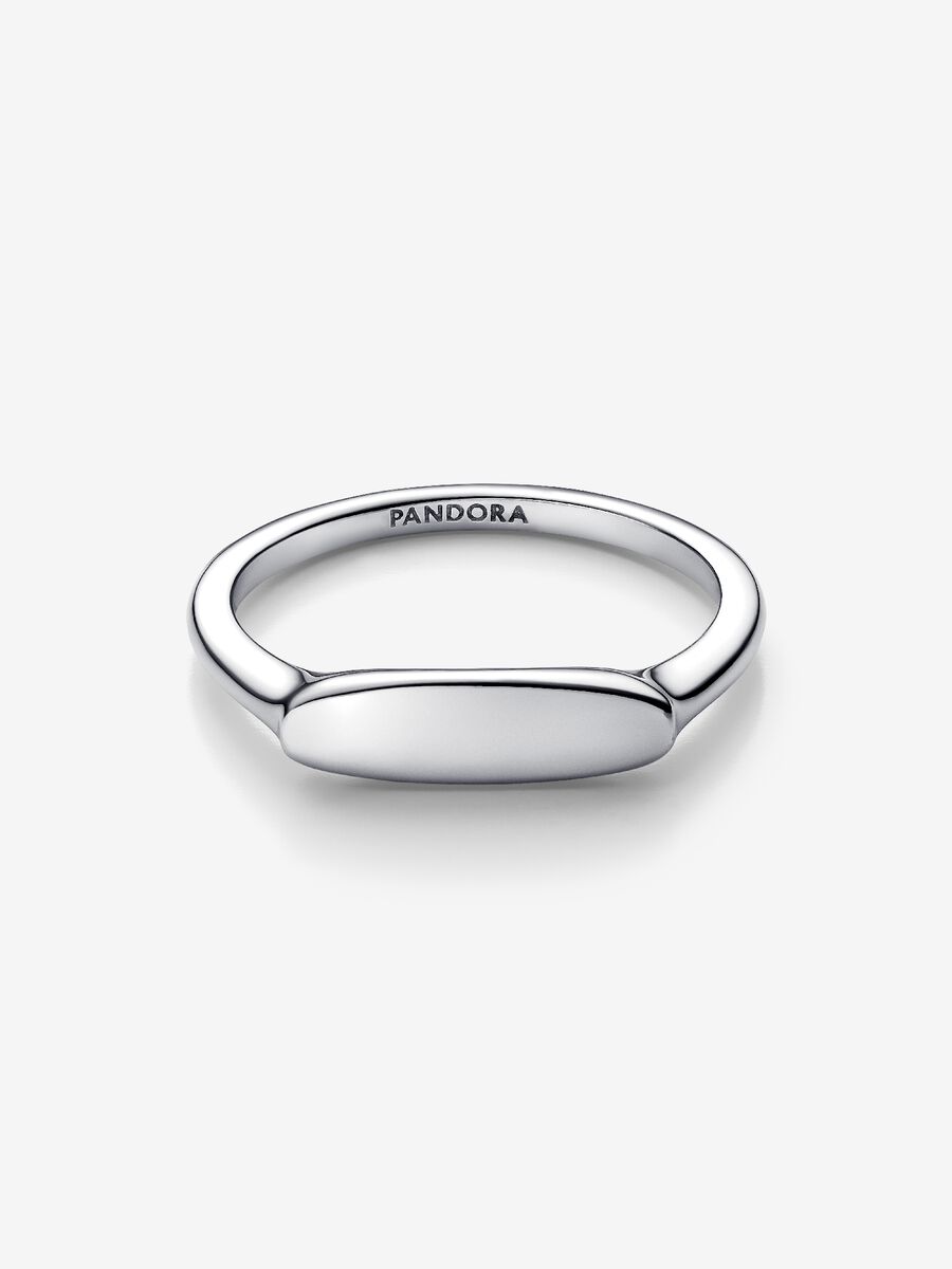 Anello Pandora Fascia con barra da incidere Argento Sterling 925