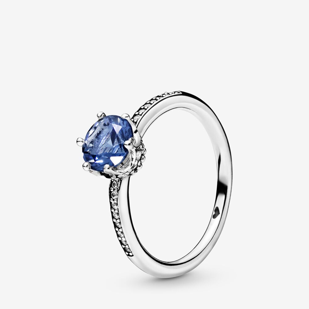 Pandora Sparkling Blue Crown Ring 198289NSWB