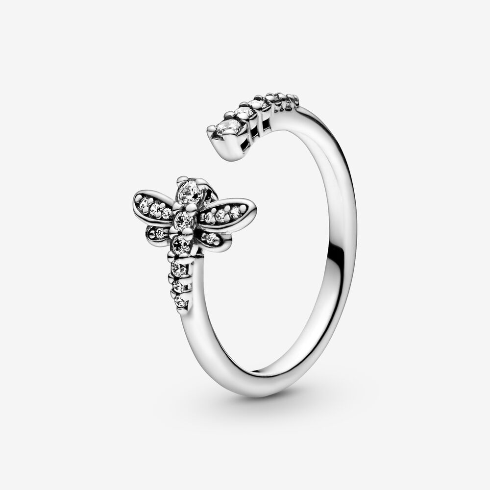 Pandora Sparkling Dragonfly Open Ring 198806C01