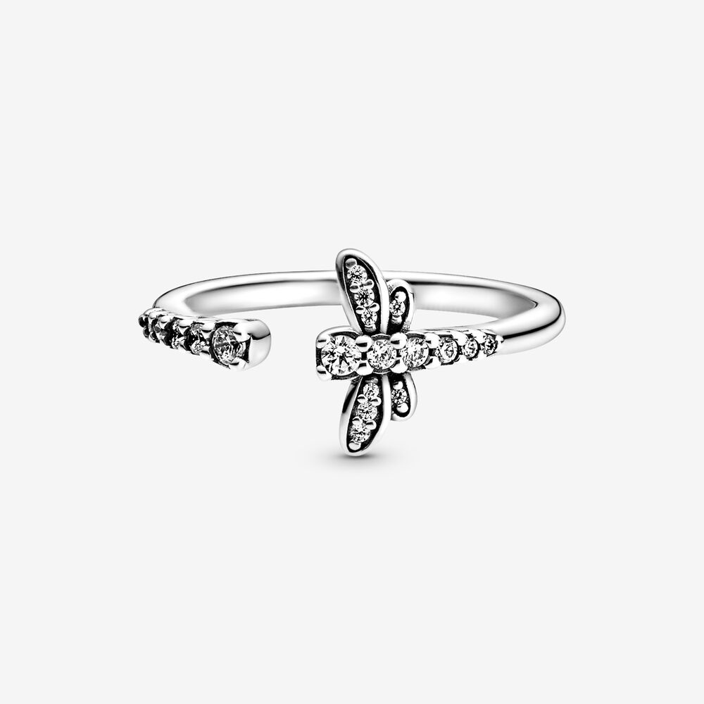 Pandora Sparkling Dragonfly Open Ring 198806C01