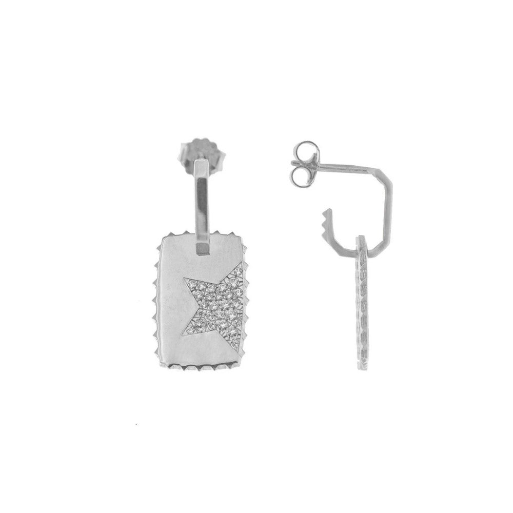 Mono Orecchino Rue Des Mille Medaglia Stella ORZ-009RTSTEAU-MNG