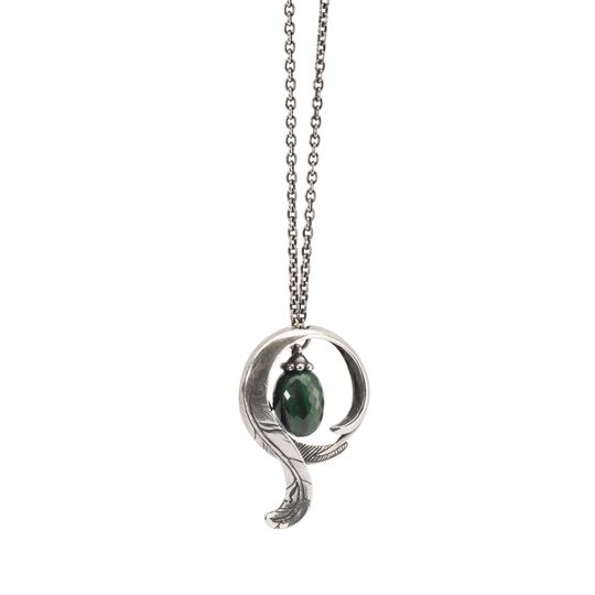 Collana Trollbeads Collana d'Argento con Malachite