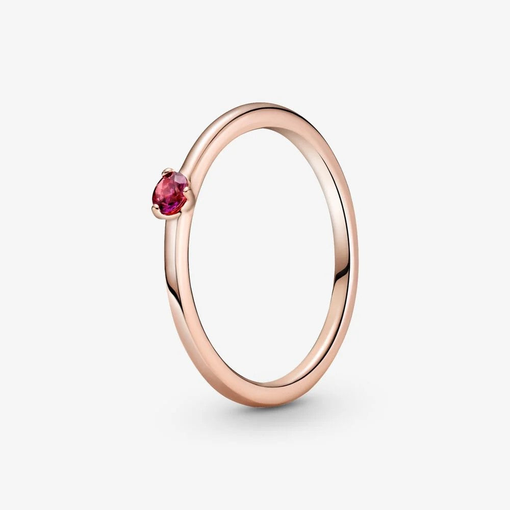 Pandora Ring with Red Solitaire 189259C01