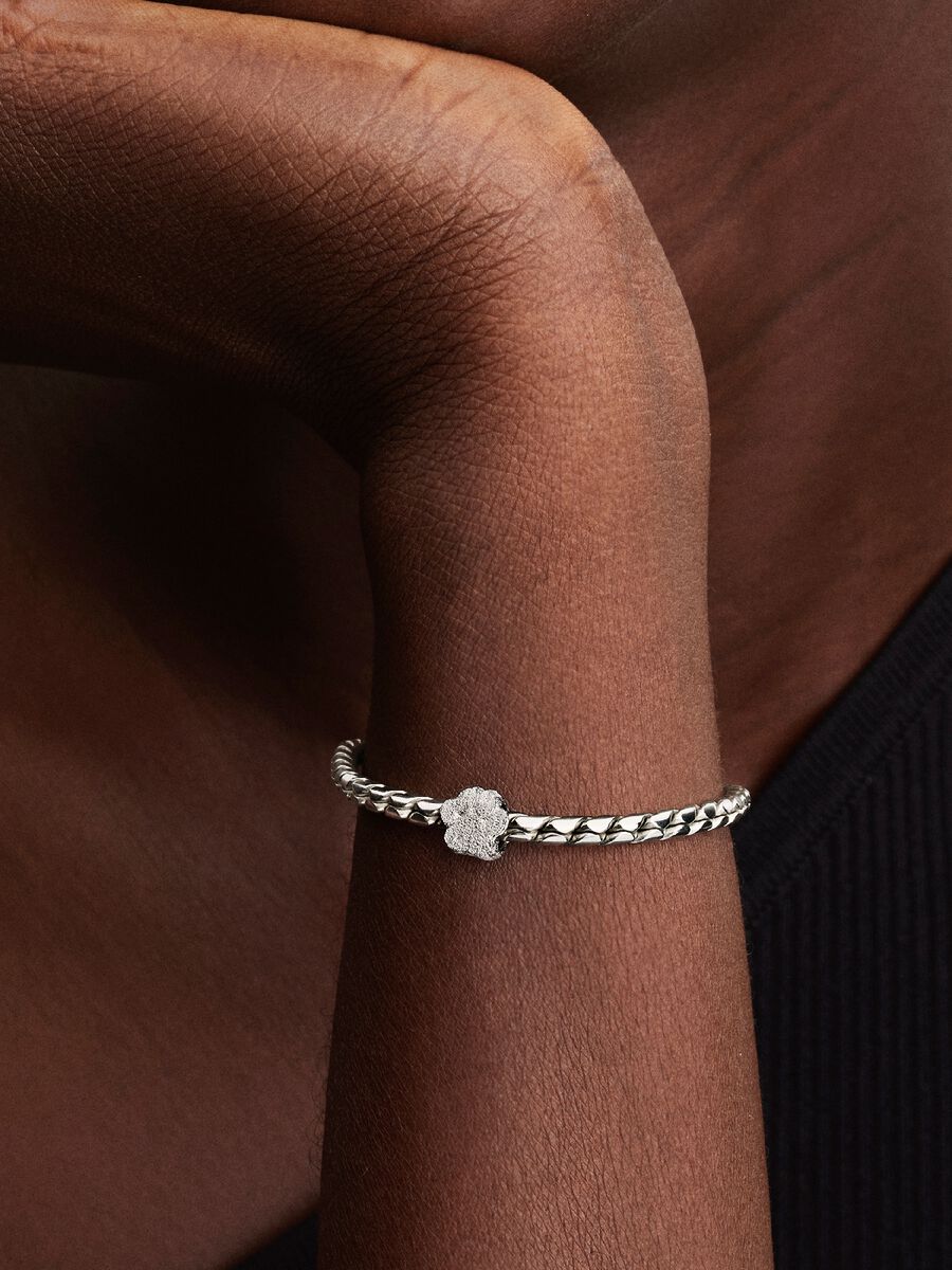Mini Charm Pandora Zampa effetto diamantato Argento Sterling 925