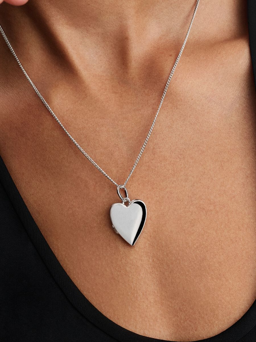Charm Pandora Pendente Cuore Apribile da incidere Argento Sterling 925