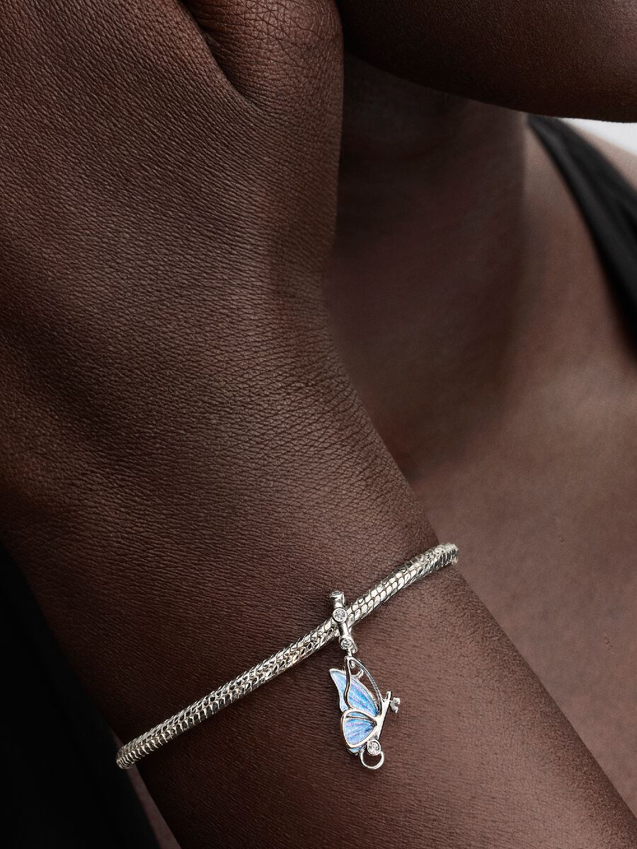 Charm Pandora Pendente Farfalla e Chiave "Unlock Tomorrow" Argento Sterling 925 794241C01