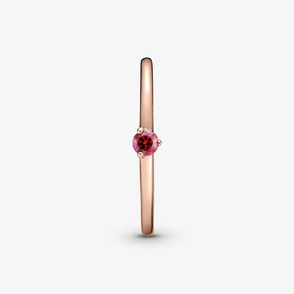 Pandora Ring with Red Solitaire 189259C01
