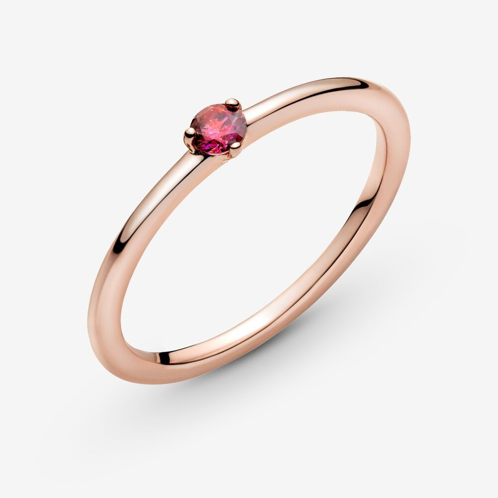 Pandora Ring with Red Solitaire 189259C01
