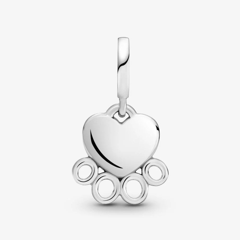 Pandora Paw Print and Hearts Pendant Charm 799360C00