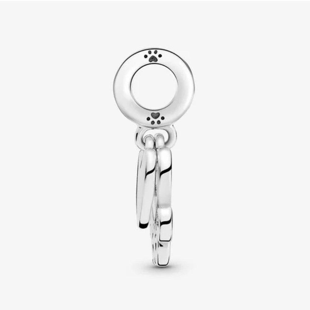 Pandora Paw Print and Hearts Pendant Charm 799360C00