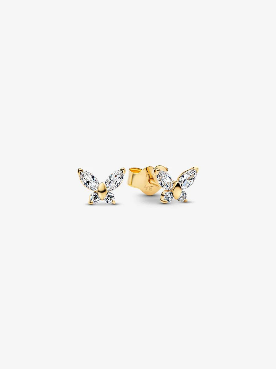 Pandora Dark Pink Crystal Hoop Earrings 925 Sterling Silver 293851C02