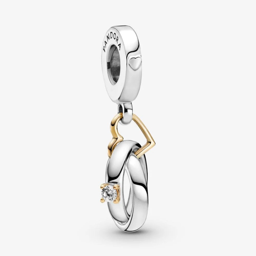 Pandora Two-Tone Wedding Ring Pendant Charm 799319C01