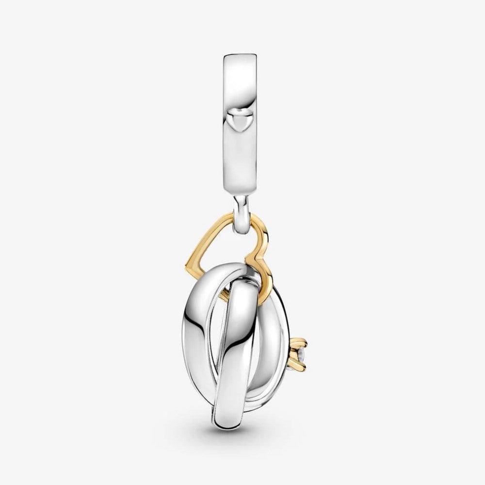Pandora Two-Tone Wedding Ring Pendant Charm 799319C01