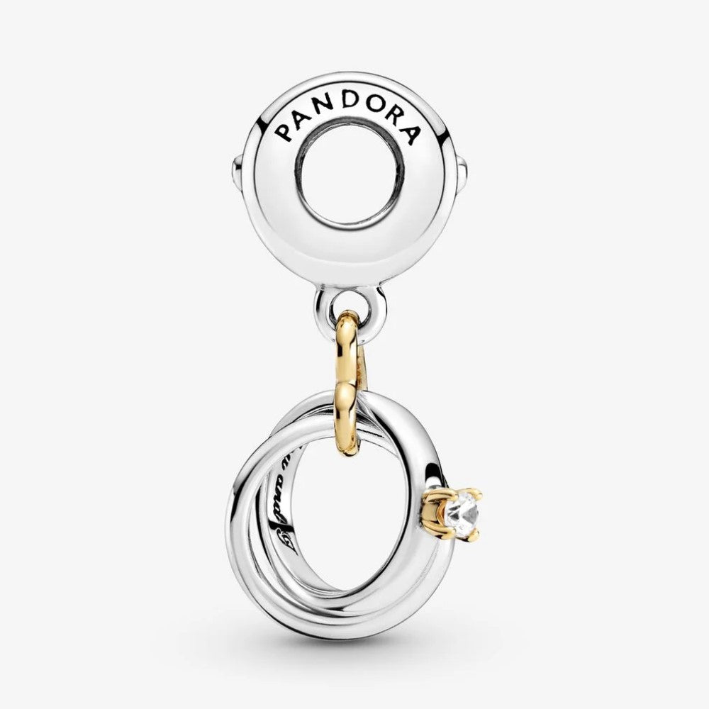 Pandora Two-Tone Wedding Ring Pendant Charm 799319C01