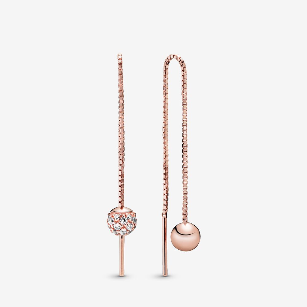 Orecchini Pandora Sfere Luminose e Pavé 288325CZ