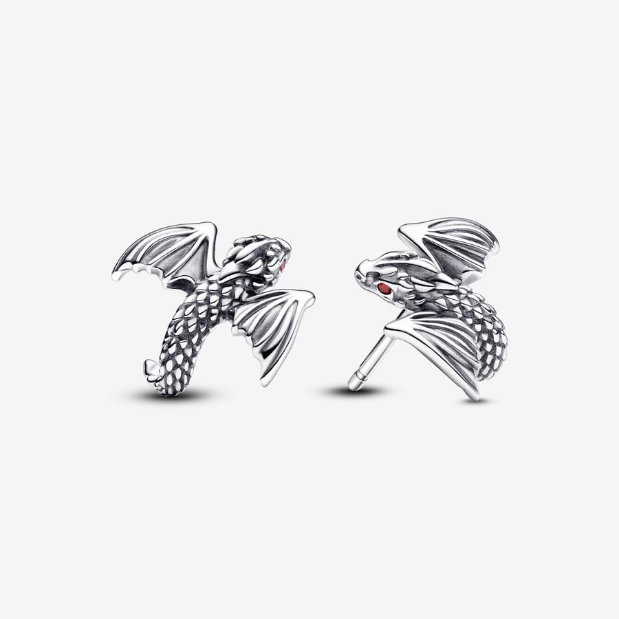 Orecchini Drago Celtico In Argento 925 - Gioielli Gotici 10x7mm Per Lei E Lui