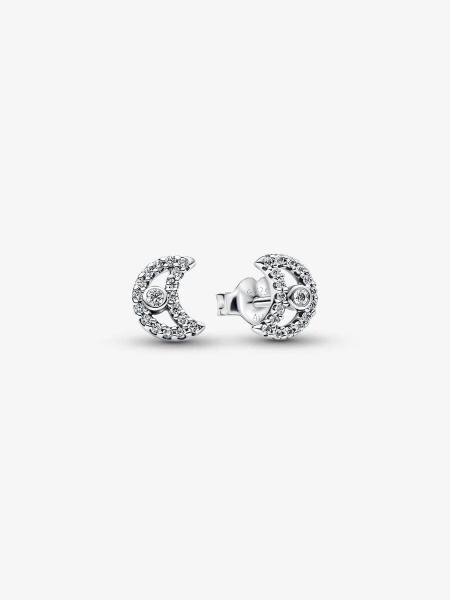Pandora Dark Pink Crystal Hoop Earrings 925 Sterling Silver 293851C02
