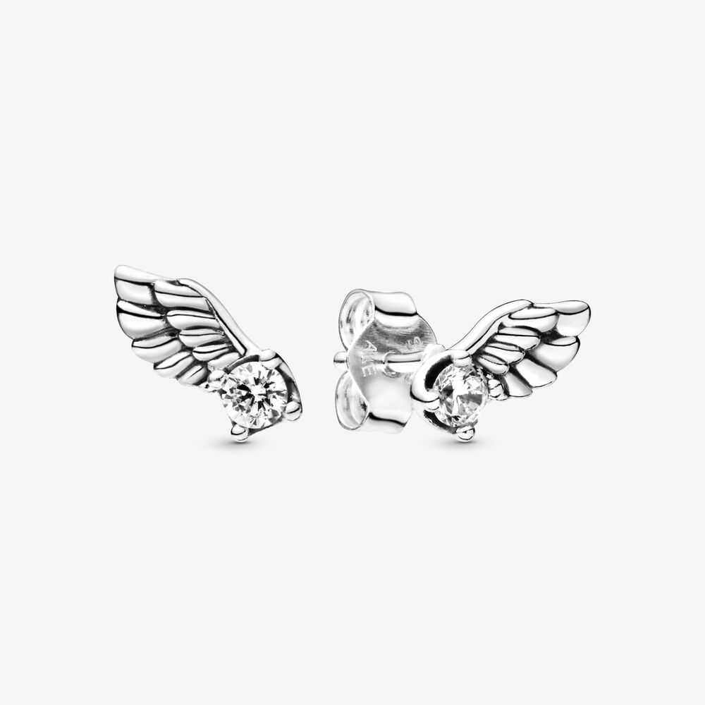 Pandora Sparkling Angel Wings Earrings 298501C01