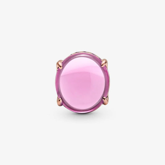 Charm Pandora con Pietra Cabochon Ovale Rosa 789309C02