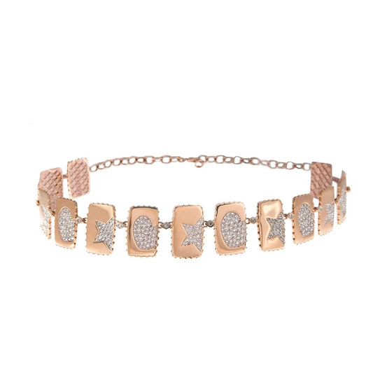 Girocollo Rue Des Mille Medaglie Luxury Cuori e Stelle GRZ-009 RT LUX