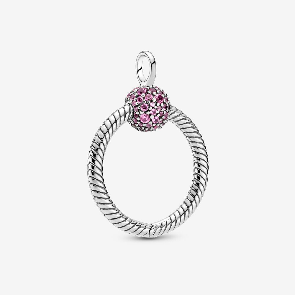 Pendente Pandora O Piccolo Rosa con Pavé Pandora Moments 399097C02