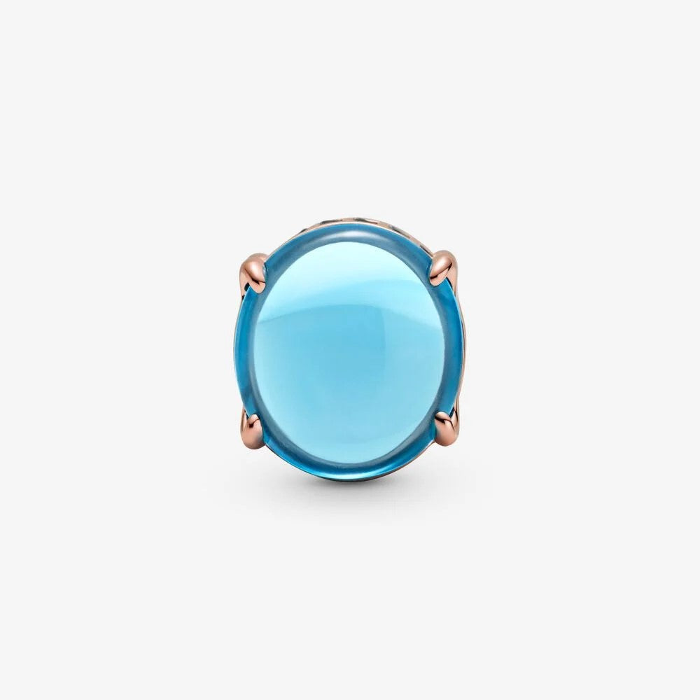 Pandora Charm with Blue Oval Cabochon Stone 789309C01
