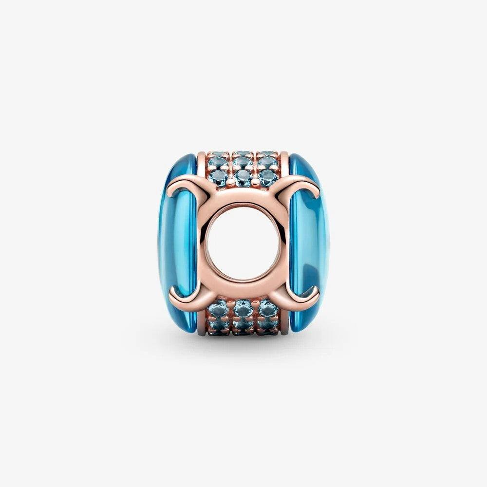 Pandora Charm with Blue Oval Cabochon Stone 789309C01