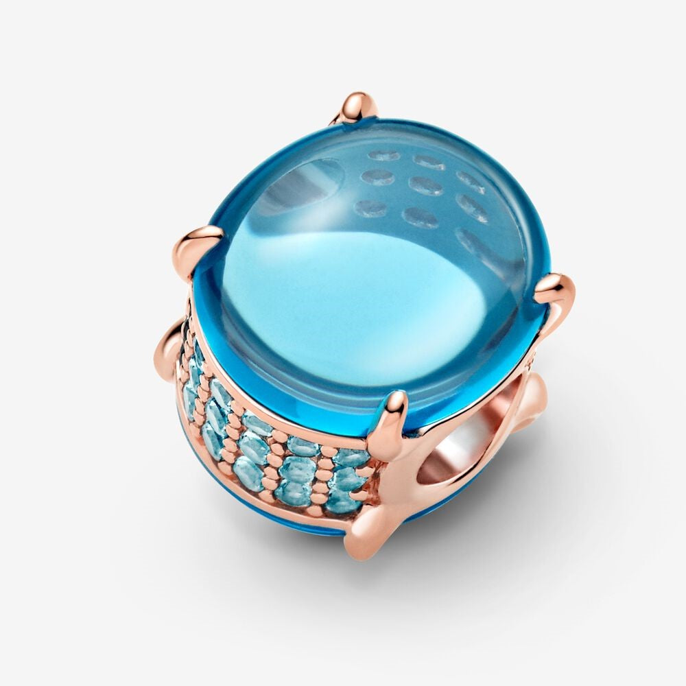 Pandora Charm with Blue Oval Cabochon Stone 789309C01