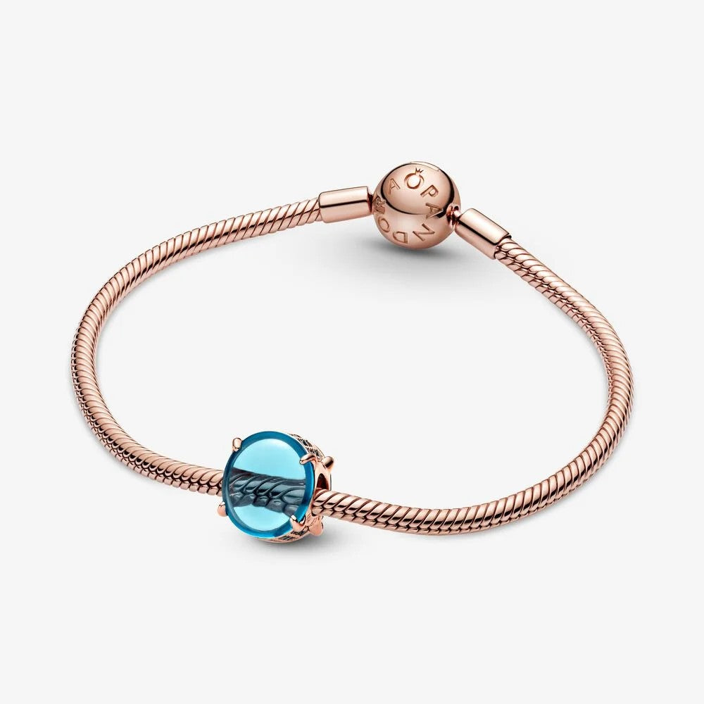 Pandora Charm with Blue Oval Cabochon Stone 789309C01
